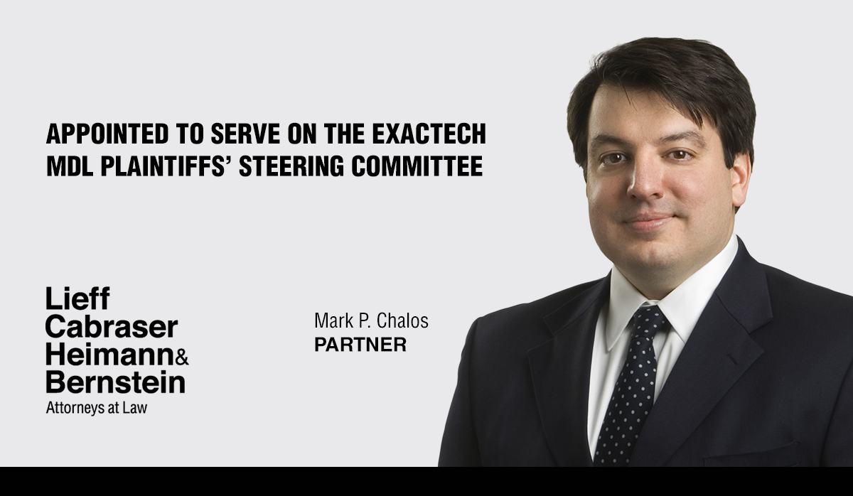 Skip to main contentSkip to toolbar About WordPress Lieff Cabraser 1111 updates available 00 Comments in moderation New WP Engine Quick Links View Post Edit Live Security1 Howdy, Artemis Log Out Screen OptionsHelp Edit Post Add New Add title Mark Chalos Appointed to Plaintiffs’ Steering Committee in Exactech Knee, Hip, & Ankle Polyethylene Orthopedic Products Liability MDL Permalink: https://lieffcabraser.com/2022/12/mark-chalos-appo…ts-liability-mdl/ ‎Edit Avada Builder Avada Live Add MediaVisualText Paragraph Word count: 382 Last edited by admin on December 19, 2022 at 9:23 pm Move upMove downToggle panel: Publish Preview Changes(opens in a new tab) Status: Published EditEdit status Visibility: Public EditEdit visibility Published on: Dec 19, 2022 at 21:23 EditEdit date and time Duplicate This Move to Trash Move upMove downToggle panel: Categories All Categories Most Used Personal Injury Accidents & Safety Recalls Amicus Antitrust Awards Blog Car Accidents & Recalls Commentary Consumer Fraud Defective Medical Devices Defective Products Digital Privacy & Data Security Employment Law Environmental Law Featured Fires & Burn Injuries Firm News Human Rights Infant & Child Injuries Intellectual Property Mass Tort News Prescription Drug Injuries Public Good Securities Fraud Sexual Abuse Slider Survivors Tobacco Litigation Uncategorized Whistleblower Law Women's Health + Add New Category Move upMove downToggle panel: Format Move upMove downToggle panel: Tags Add New Tag Separate tags with commas Remove term: defective medical devices defective medical devicesRemove term: Exactech Exactech Choose from the most used tags Move upMove downToggle panel: Featured image Mark Chalos Appointed to PSC in Exactech MDL Click the image to edit or update Remove featured image Move upMove downToggle panel: Search Exclude Move upMove downToggle panel: Quick Page/Post Redirect Move upMove downToggle panel: Author Author LieffCabraser (LieffCabraser) Move upMove downToggle panel: Send Trackbacks Move upMove downToggle panel: Discussion Allow comments Allow trackbacks and pingbacks on this page Move upMove downToggle panel: Comments Add Comment No comments yet. Move upMove downToggle panel:Avada Page Options Post Layout Header Sliders Page Title Bar Content Sidebars Footer Import / Export This Post is currently using a custom Content Layout Section. Go to Layout screen, or edit your News Content Video Embed Code Insert Youtube or Vimeo embed code. Image Rollover Icons Choose which icons display on this post. Leave empty for default value of Link & Zoom. Default Custom Link URL On Archives Link URL that will be used on archives either for the rollover link icon or on the image if rollover icons are disabled. Leave blank for post URL. Open Blog Links In New Window Choose to open the single post page link in a new window. Yes No Thank you for creating with WordPress.Version 6.1.1 Close dialog Featured image Upload filesMedia Library Filter mediaFilter by type Images Filter by date All dates Search Media list Showing 81 of 1578 media items Load more ATTACHMENT DETAILS MPC_Appointed_to_Exactech_MDL_PSC-blog.png December 17, 2022 354 KB 1200 by 698 pixels Edit Image Delete permanently Alt Text Mark Chalos Appointed to Plaintiffs’ Steering Committee in Exactech Knee, Hip, & Ankle Polyethylene Orthopedic Products Liability MDL Learn how to describe the purpose of the image(opens in a new tab). Leave empty if the image is purely decorative.Title MPC_Appointed_to_Exactech_MDL_PSC-blog Caption Description Mark Chalos Appointed to Plaintiffs’ Steering Committee in Exactech Knee, Hip, & Ankle Polyethylene Orthopedic Products Liability MDL File URL: https://lieffcabraser.com/wp-content/uploads/MPC_Appointed_to_Exactech_MDL_PSC-blog.png Copy URL to clipboard Required fields are marked * Compress image Prioritize maximum compression Prioritize retention of detail Custom Maximum compression Best image quality Show advanced options WP-Optimize image settings Replace media Upload a new file To replace the current file, click the link and upload a replacement file. Remove background Remove background To remove the background, click the link. Masonry Image Layout Default Set layout which will be used when image is displayed in masonry. Selected media actionsSet featured image