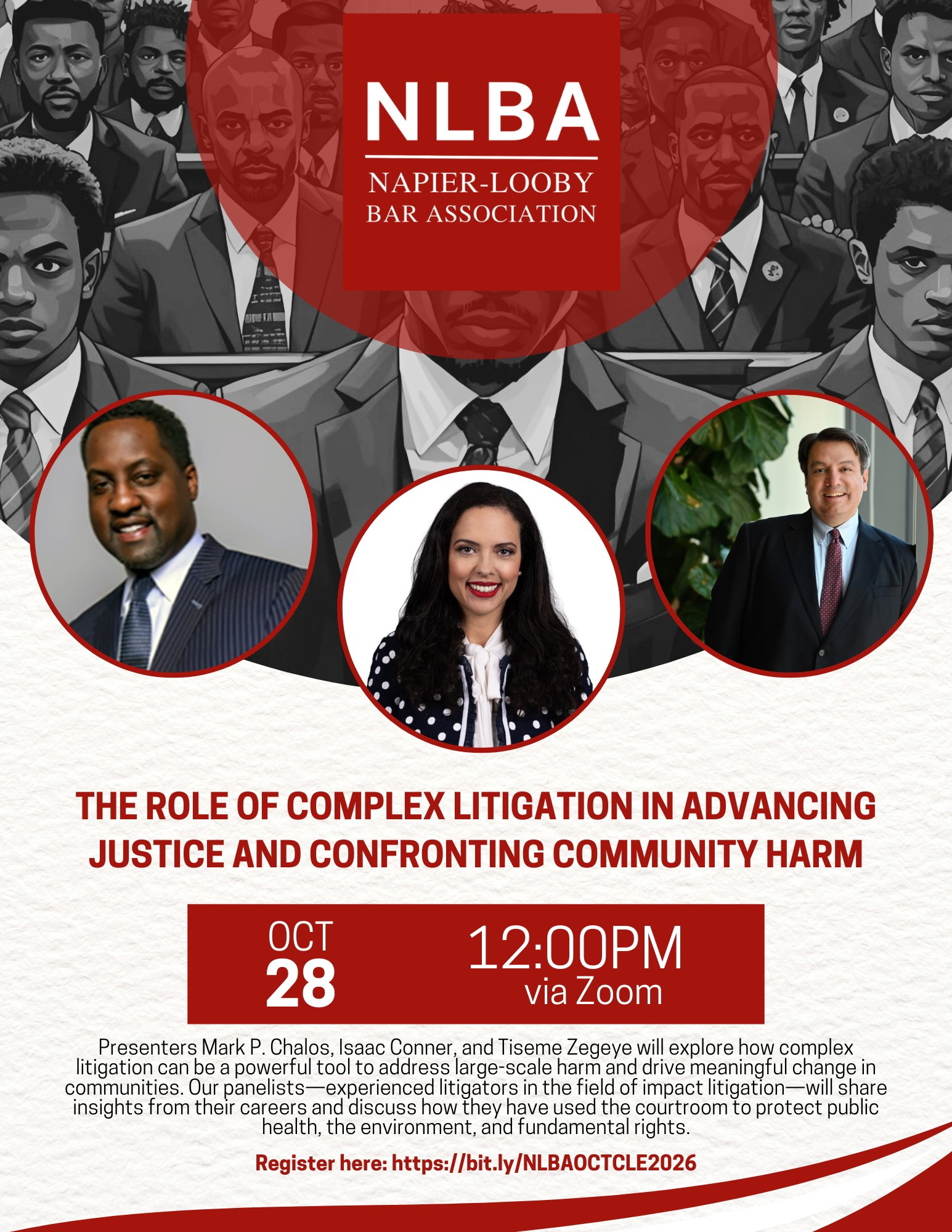 NLBA CLE flyer Oct 2025_Complex Lit Community Justice